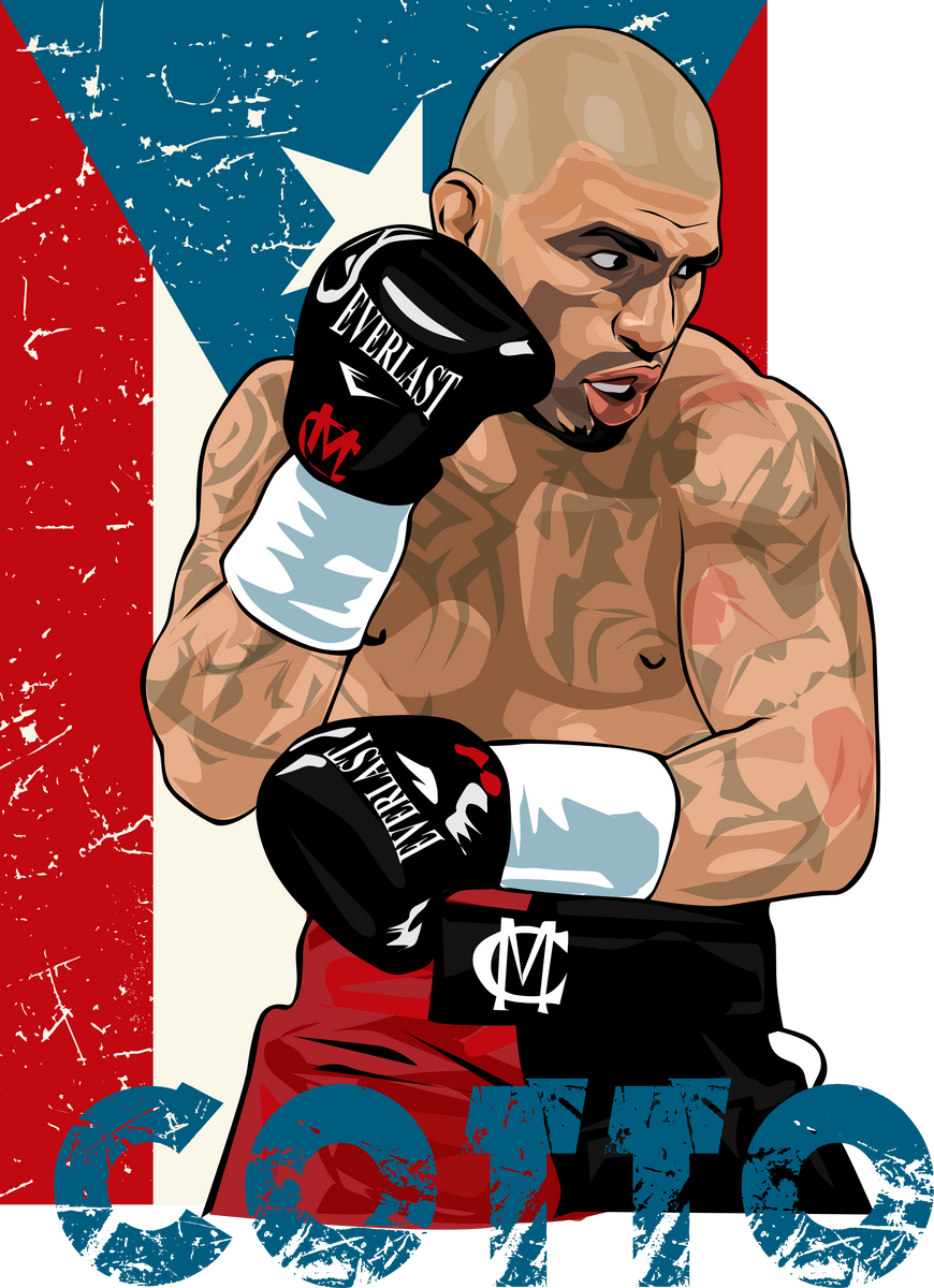 Miguel Cotto T-Shirts and Merchandise inc Hoodies | Fighting Mad, image size:870x1200