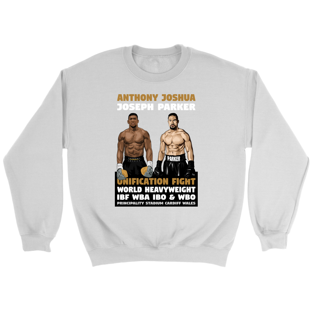 Anthony Joshua vs Joseph Parker Poster Style Sweatshirt Fighting Mad