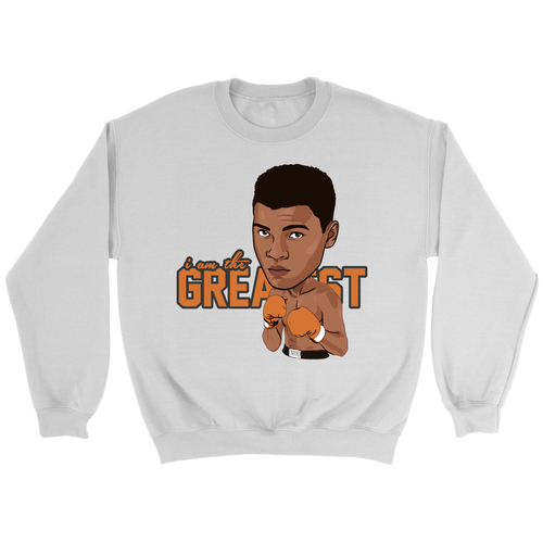 Muhammad Ali Cartoon Orange Gloves Sweatshirt