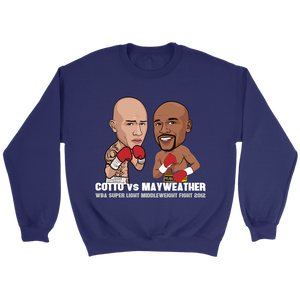 Mayweather vs Cotto Cartoon Sweatshirt