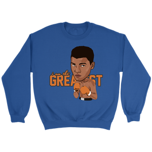 Muhammad Ali Cartoon Orange Gloves Sweatshirt