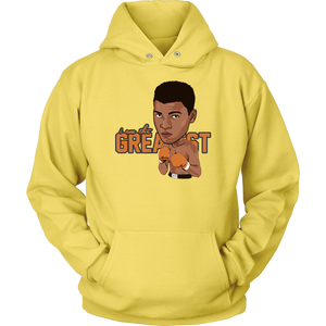 Muhammad Ali Cartoon Orange Gloves Hoodie