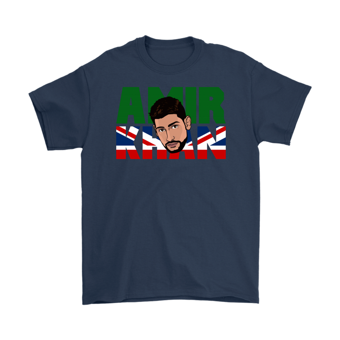 Amir Khan Cartoon Flag T-Shirt