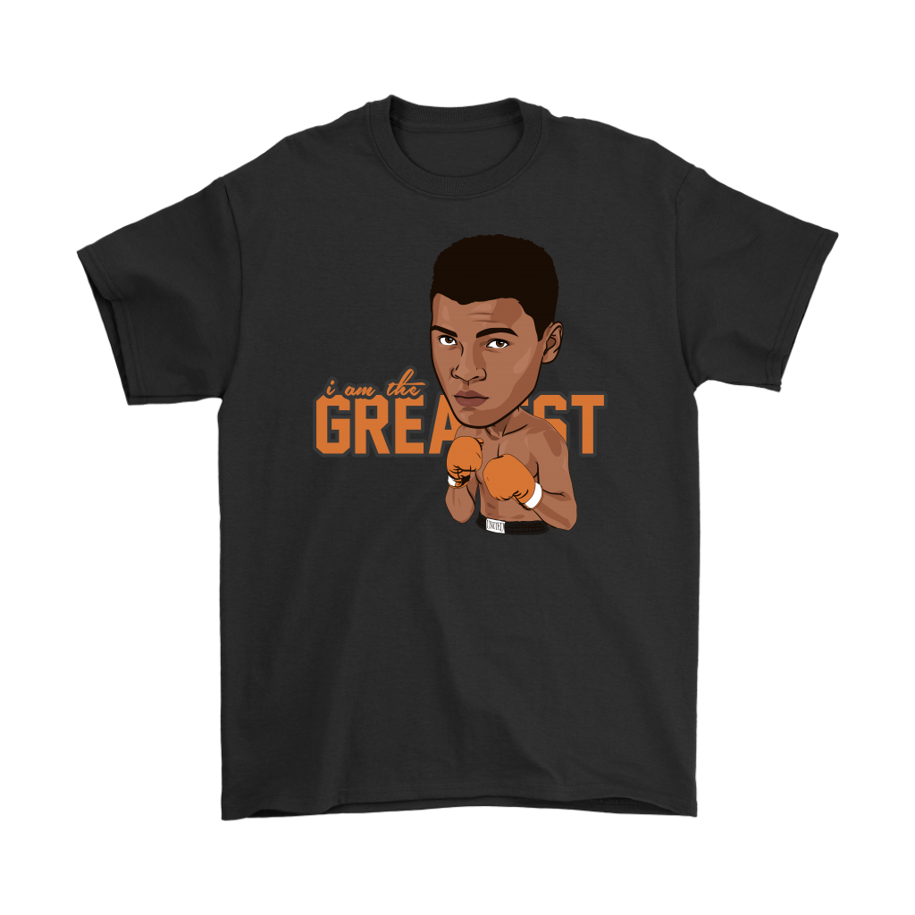 Muhammad Ali Cartoon Orange Gloves T-Shirt