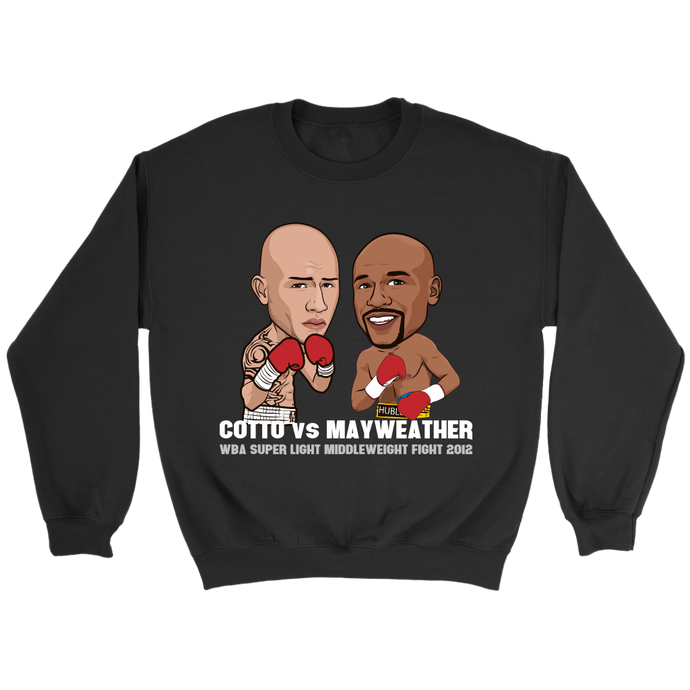 Mayweather vs Cotto Cartoon Sweatshirt